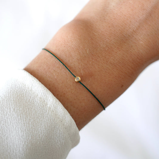 Armband met glanzende vergulde zirkonium voor dames